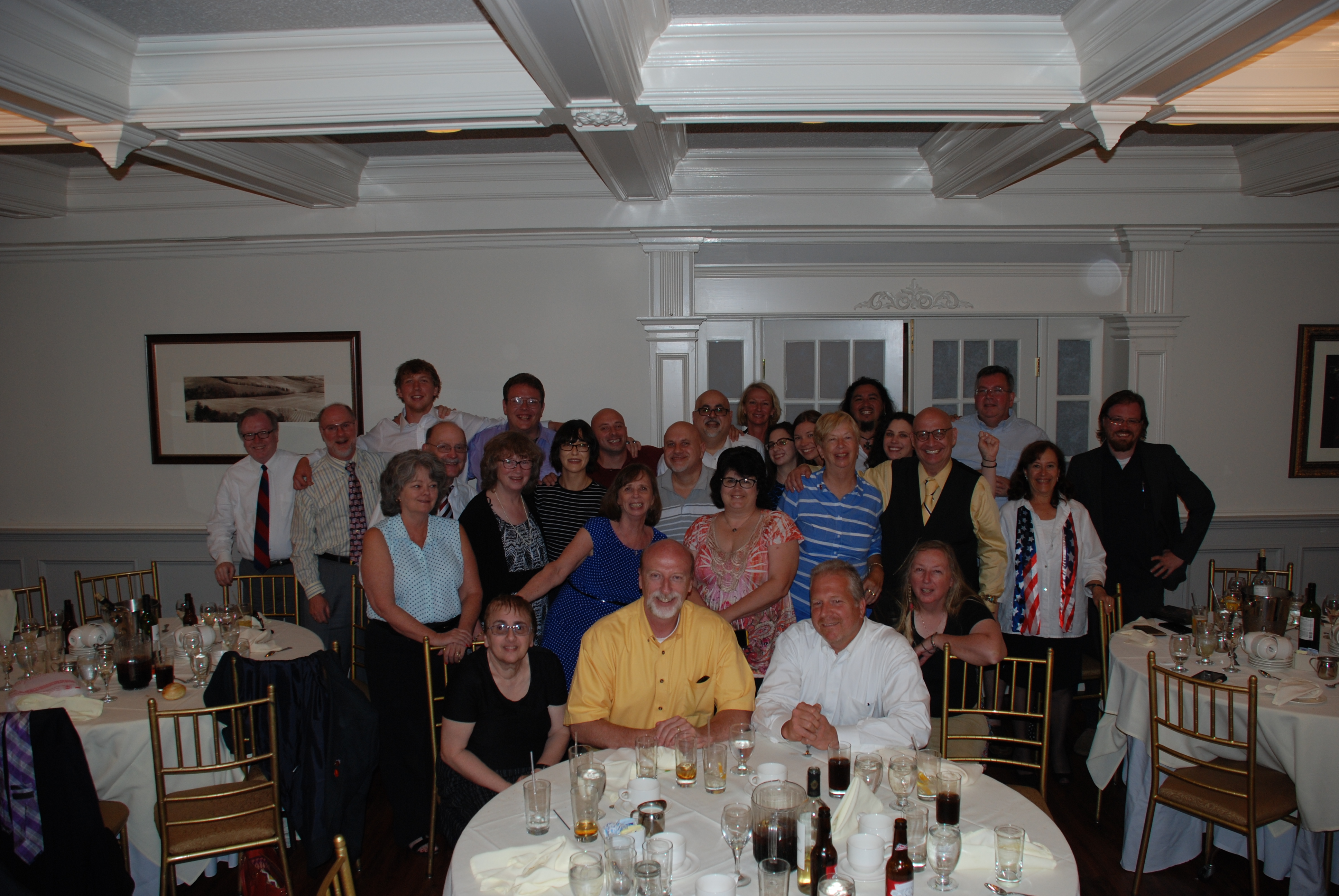 Attendees at the memorial reception. I'm at the very right in the last row.
